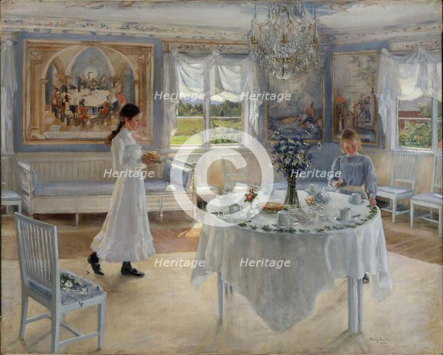 A Name day. Artist: Brate, Fanny (1861-1940)