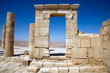 A Nabataean temple, Avdat, Israel. Creator: Samuel Magal