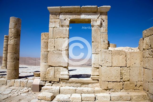 A Nabataean temple, Avdat, Israel. Creator: Samuel Magal.