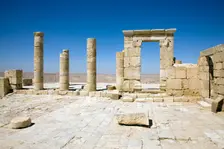 A Nabataean temple, Avdat, Israel. Creator: Samuel Magal