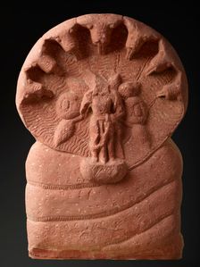 A Nagaraja or Balarama (?) Sheltered by a Serpent, 2nd-3rd century. Creator: Unknown