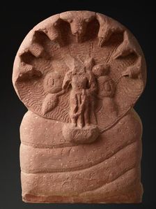 A Nagaraja or Balarama (?) Sheltered by a Serpent, 2nd-3rd century. Creator: Unknown