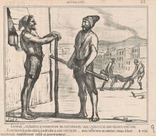 A Naples: Délégués de la commission ..., 19th century. Creator: Honore Daumier
