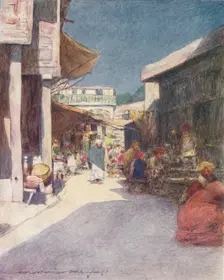A Narrow Street 1905. Artist: Mortimer Luddington Menpes