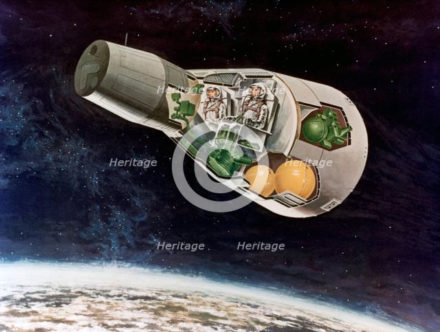 A NASA Lunar Module, c1970s.Artist: NASA