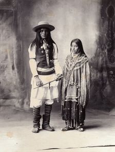 A native American man and woman, (1898?). Creator: Frank A. Rinehart