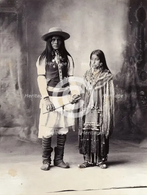 A native American man and woman, (1898?). Creator: Frank A. Rinehart.