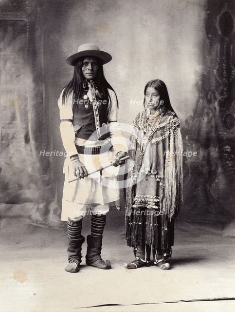 A native American man and woman, (1898?). Creator: Frank A. Rinehart.