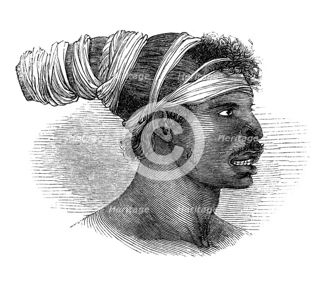 A native Australian, 1848. Artist: Unknown