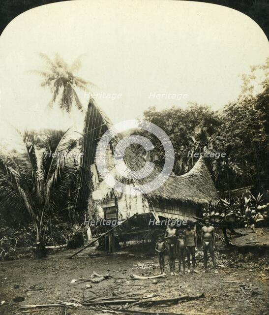 'A Native Hut, Sariba, British New Guinea', c1909. Creator: George Rose.