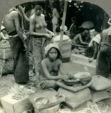 A Native Market in an Island Paradise, Bali, Dutch East Indies c1930s. Creator: Unknown
