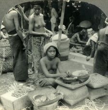 A Native Market in an Island Paradise, Bali, Dutch East Indies c1930s. Creator: Unknown
