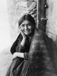 A Navaho smile, c1904. Creator: Edward Sheriff Curtis