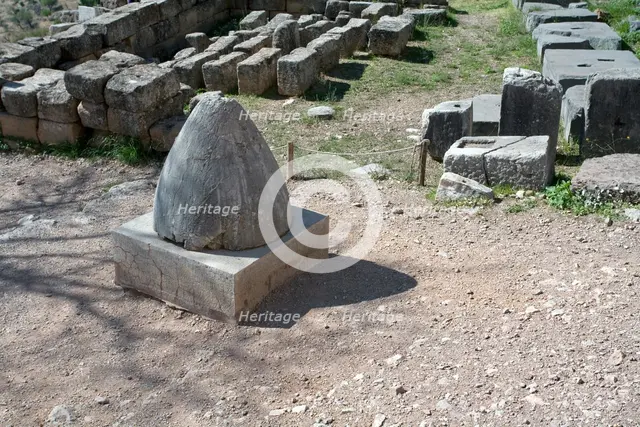 A naval stone, Delphi, Greece. Creator: Samuel Magal.