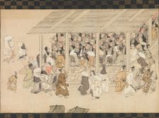 A Nenbutsu Gathering at Ichiya, Kyoto, from the Illustrated Biography of the Monk..., late 14th cent Creator: Unknown