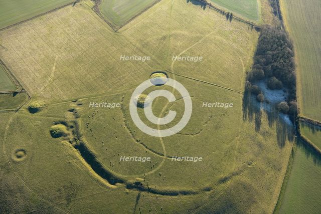 A Neolithic causewayed enclosure earthwork and round barrow earthworks, Windmill Hill..., 2023. Creator: Damian Grady.