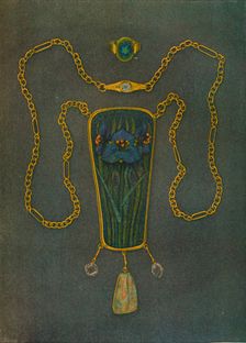 A Necklet in Gold, Enamel and Precious Stones, c1901. Artist: Nelson Ethelred Dawson