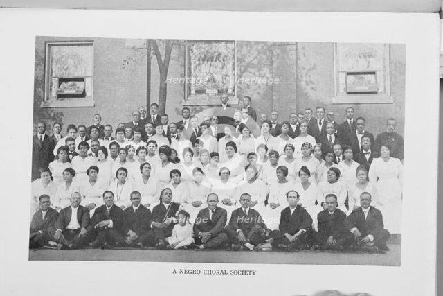 A Negro choral society, 1922. Creator: Unknown.