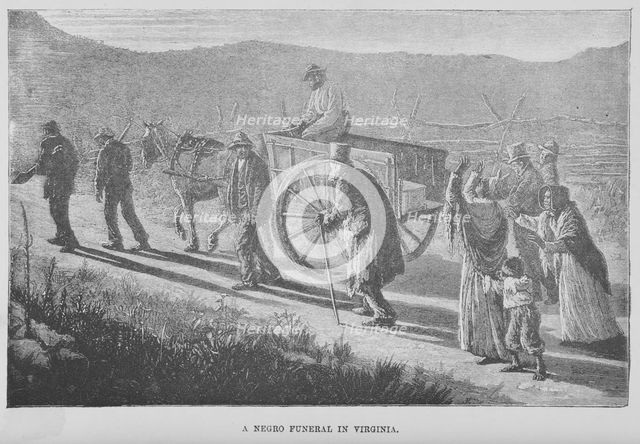 A Negro funeral in Virginia, 1882. Creator: Unknown.