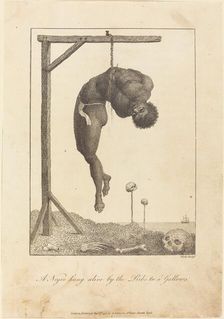 A Negro hung alive by the Ribs to a Gallows, 1792. Creator: William Blake