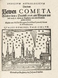 A new Comet viewed from Augspurg, Germany on 1 December, 1618, pub. 1618. Creator: Elias Ehinger 1573 - 1653
