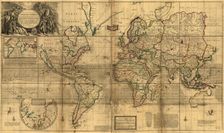 A new & correct map of the whole World, 1719. Creator: Herman Moll