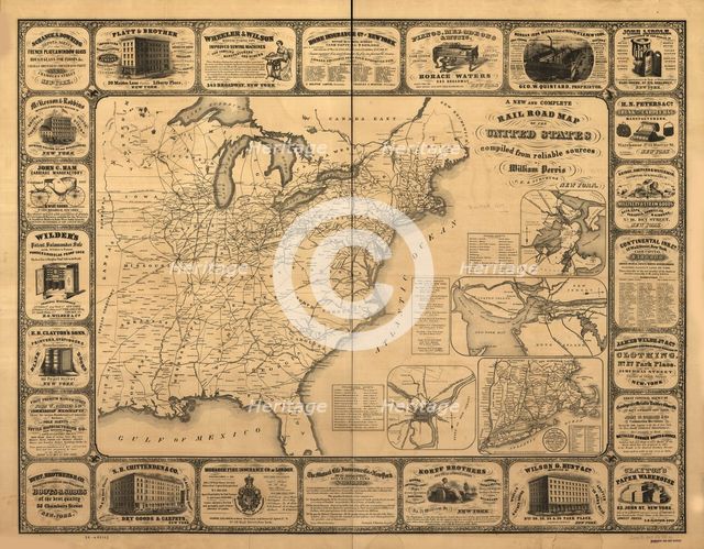 A new and complete railroad map of the United States compiled from reliable sources, 1857. Creator: Anonymous master.