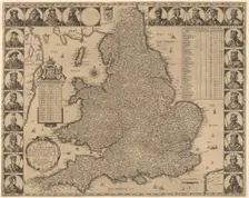 A New and Exact Mappe of England, 1644. Creator: Wenceslaus Hollar