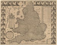 A New and Exact Mappe of England, 1644. Creator: Wenceslaus Hollar
