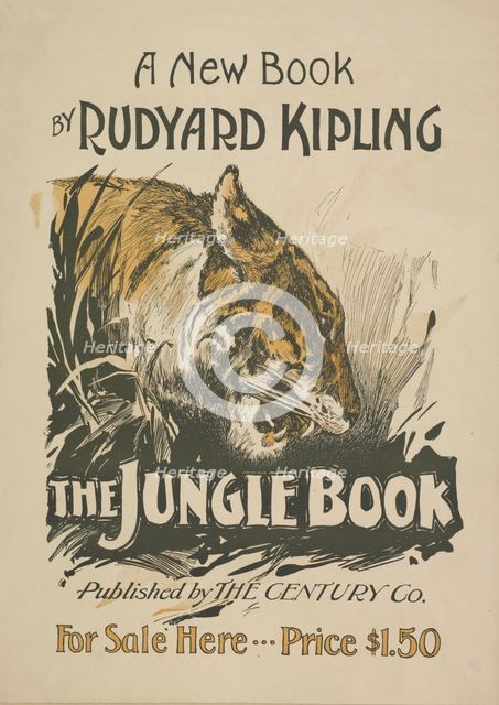 A new book by Rudyard Kipling. The jungle book, c1895 - 1911. Creator: Unknown.