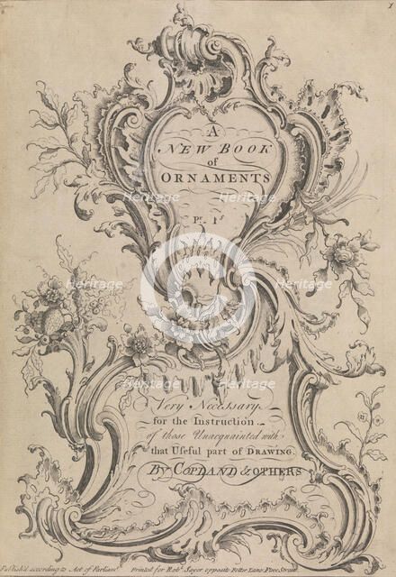A New Book of Ornaments, Very Necessary for the Instruction of Those Unacquainted W..., before 1753. Creator: Henry Copland.
