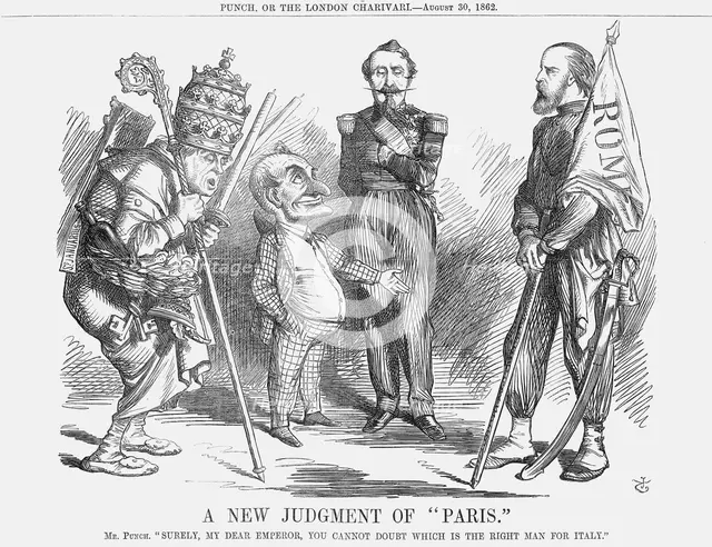 'A New Judgement of "Paris"', 1862. Creator: John Tenniel.