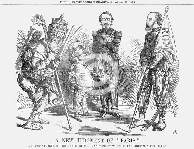'A New Judgement of "Paris"', 1862. Creator: John Tenniel.