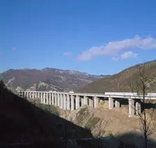 A new motorway being built, cutting through the Apennines