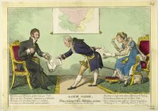 A New Mode of Presenting Two Addresses at Once, published February 1818. Creator: Charles Williams