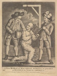 A New Method of Maracrony Making as Practised at Boston in North America, ca. 1774. Creator: Carington Bowles