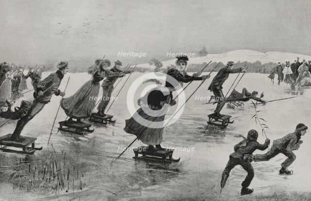 A new "sport" - popular amusements, Germany, 1898.  Creator: Unknown.