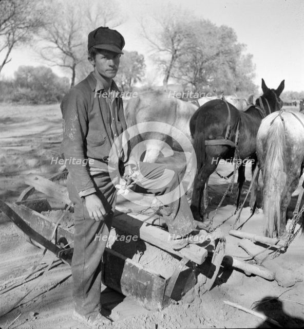 A new start, Bosque Farms project, New Mexico, 1935. Creator: Dorothea Lange.