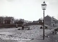 A new road being built, Landskrona, Sweden, 1900. Creator: Borg Mesch