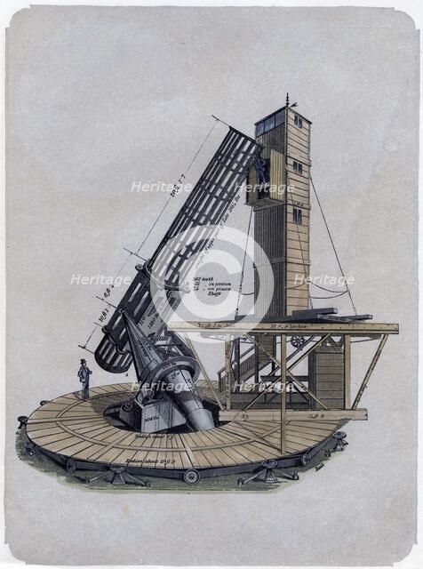 A Newtonian reflector, 1870. Artist: Unknown