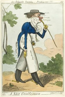 A Nice Gentleman, published September 12, 1818. Creator: Isaac Robert Cruikshank