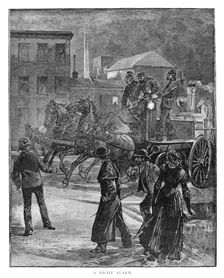 A Night Alarm 1886.Artist: Julian Ashton
