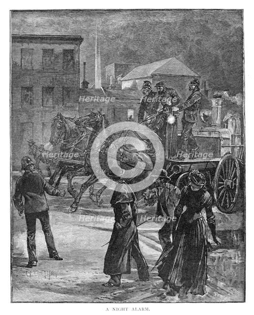 'A Night Alarm', 1886.Artist: Julian Ashton