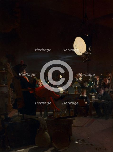 A Night Class, c. 1881. Creator: Jehan-Georges Vibert (French, 1840-1902).