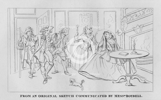 'A Night Scene', 1809, (1827).  Creator: Thomas Cook.
