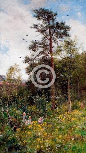 A Nook In Nature's Garden, 1879. Creator: James Aumonier.
