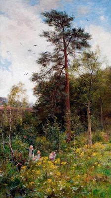 A Nook In Nature's Garden, 1879. Creator: James Aumonier