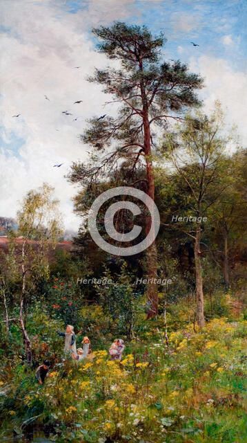 A Nook In Nature's Garden, 1879. Creator: James Aumonier.