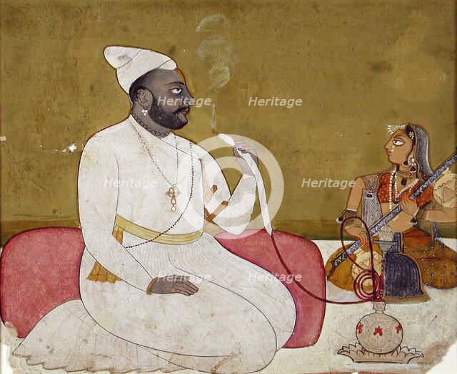 A Noble Being Entertained by a Female Musician, c1700. Creator: Unknown.