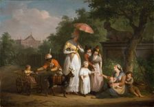 A Noble Family Distributing Alms in a Park, 1793